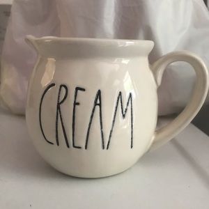 Rae Dunn cream m stamped